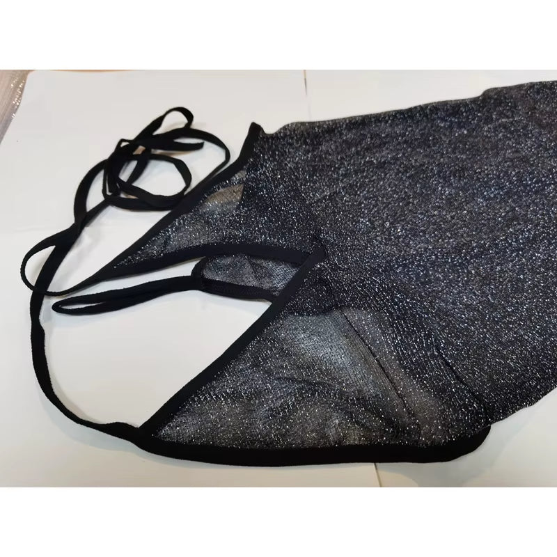 Sexy Womens Nlightwear Nightgown See through Sex Backless Long Gowns Shining Nightdress Sleepwear Erotic Nightie Bodycon Dress