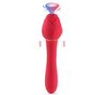 2 In 1 Rose Shaped Vibrating Clitoral Suction Toy