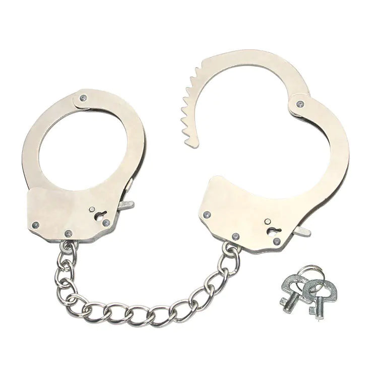 Metal Bondage Handcuffs with Plush Lining